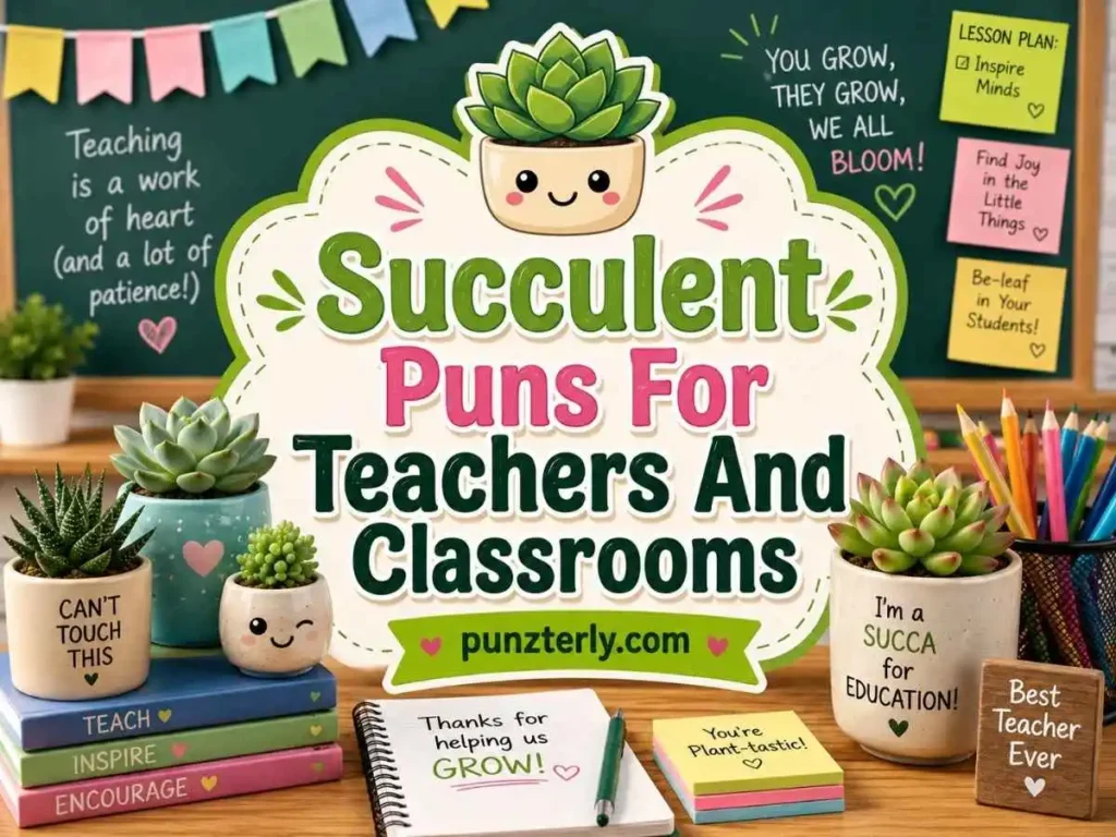 Succulent Puns For Teachers And Classrooms