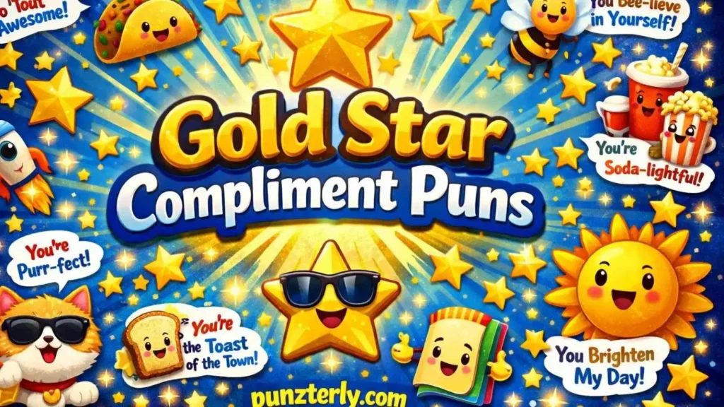 Gold Star Compliment Puns