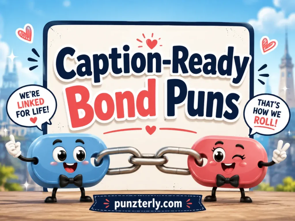 Caption-Ready Bond Puns