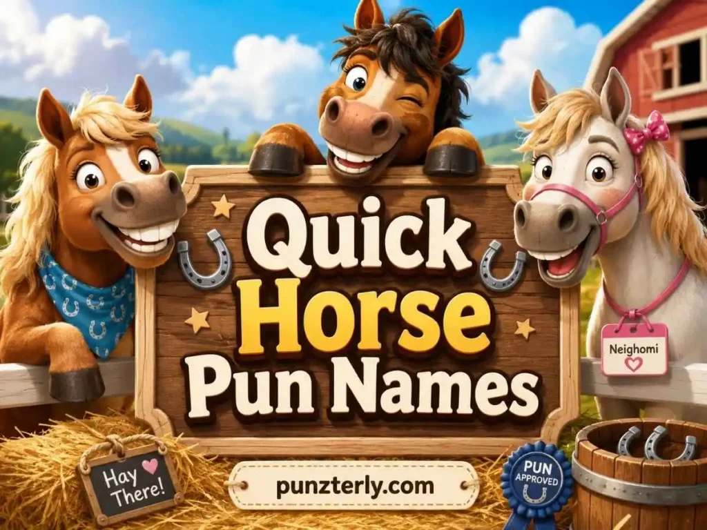 Quick Horse Pun Names