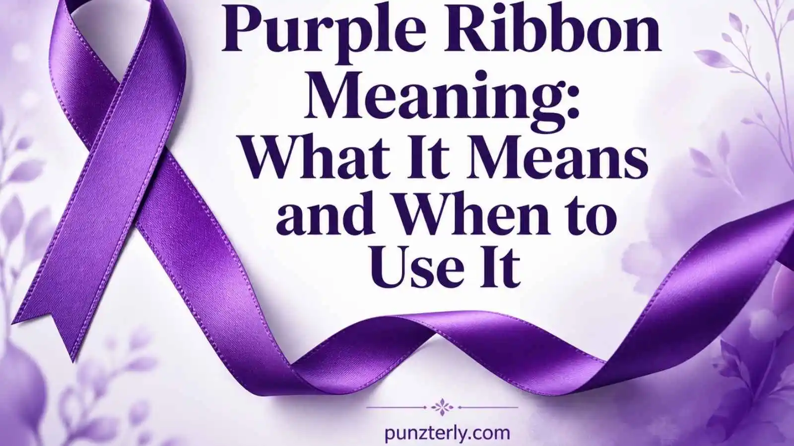 Purple Ribbon Meaning