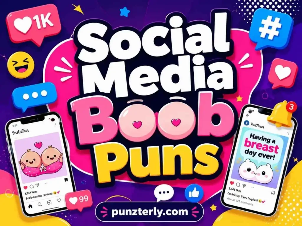 Social Media Boob Puns